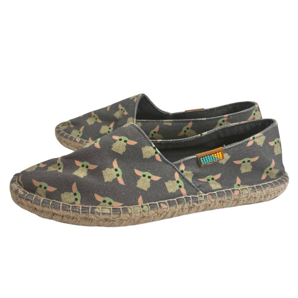Disney's Baby Yoda Shoes- Afridrilles Star Wars Grogu Slip-On Espadrilles Beads
